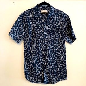 Billabong navy floral button up